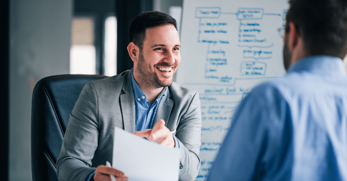 Recruiter interviewing an applicant